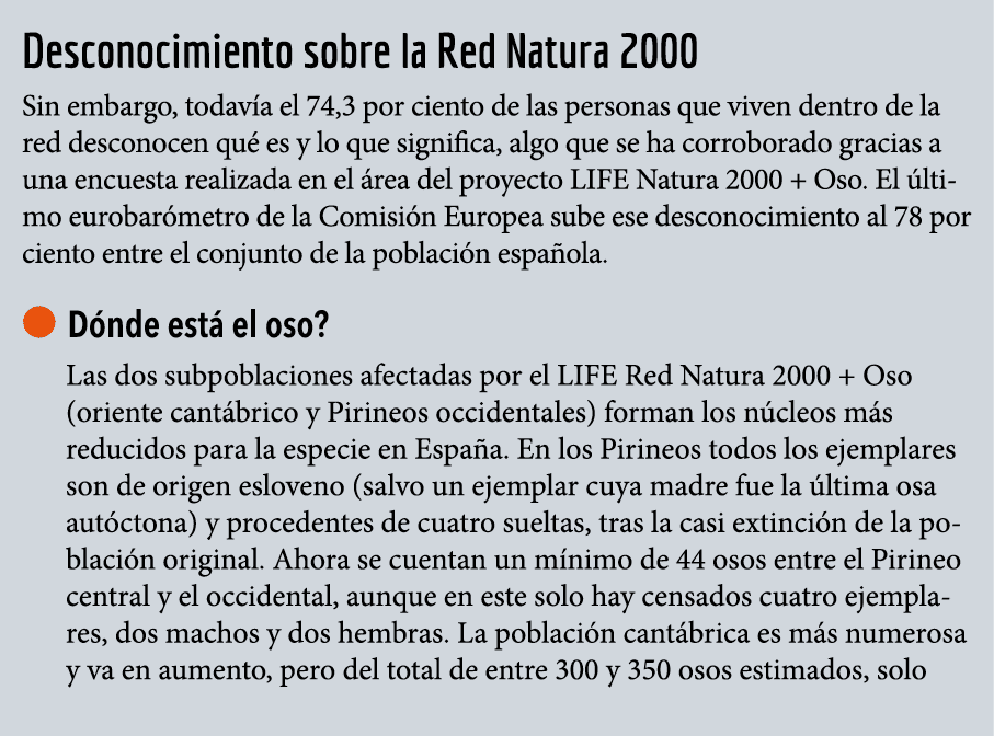 Desconocimiento sobre la Red Natura 2000 Sin embargo, todav a el 74,3 por ciento de las personas que viven dentro de    