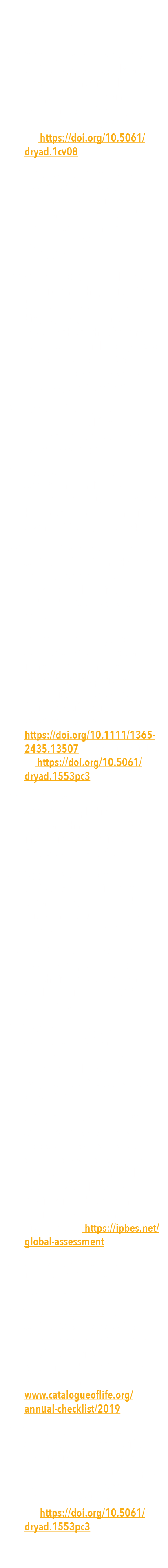 Bibliograf a (1) Bennett, J M  y otros autores (2018)  GlobTherm, a global database on thermal tolerances for aquatic   