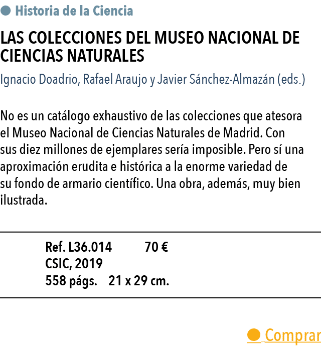    Historia de la Ciencia  Las colecciones del Museo Nacional de Ciencias Naturales Ignacio Doadrio, Rafael Araujo y    