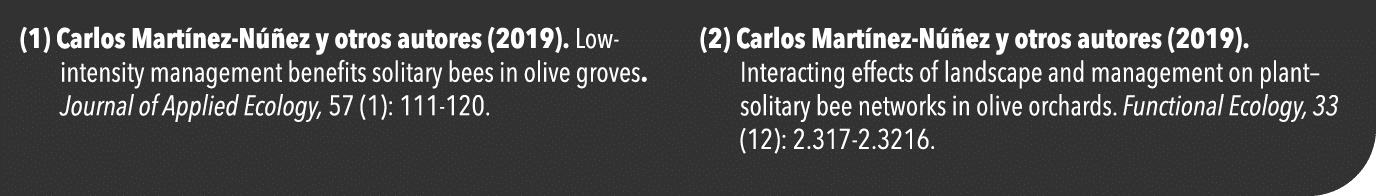  (1) Carlos Mart nez-N  ez y otros autores (2019)  Low-intensity management benefits solitary bees in olive groves  J   
