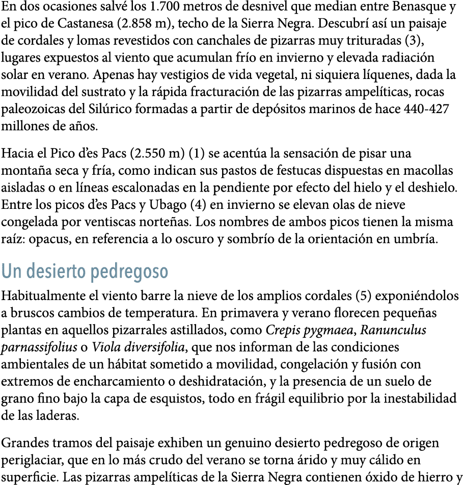 En dos ocasiones salv  los 1 700 metros de desnivel que median entre Benasque y el pico de Castanesa (2 858 m), techo   