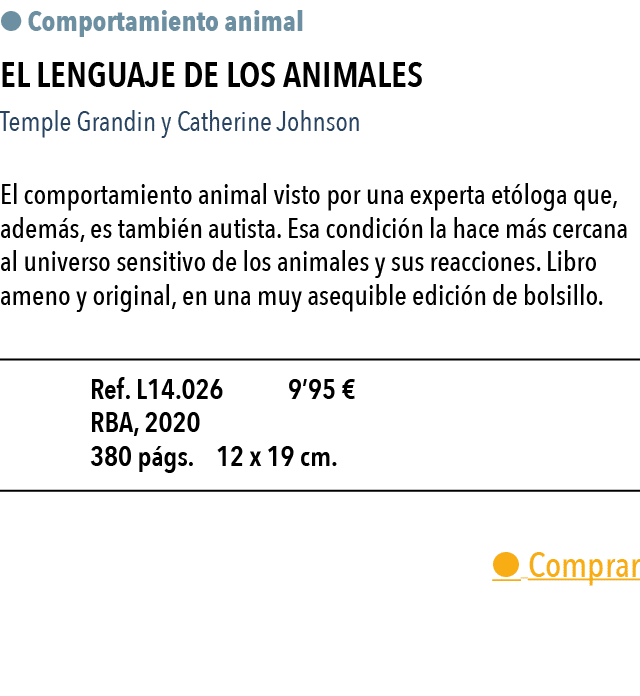    Comportamiento animal  El lenguaje de los animales Temple Grandin y Catherine Johnson El comportamiento animal vis   